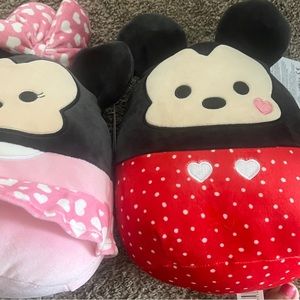 Pair of 10" Mickey and Minnie Squishmallows, NWT, tush and swing tags attached